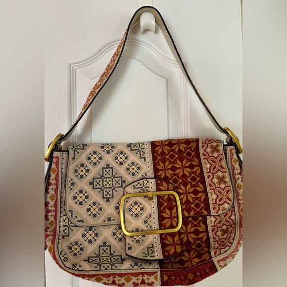 Tory Burch Handbags - Authentic Tory Burch Multicolor Patterned Shoulder Bag with Genuine TB Dust Bag